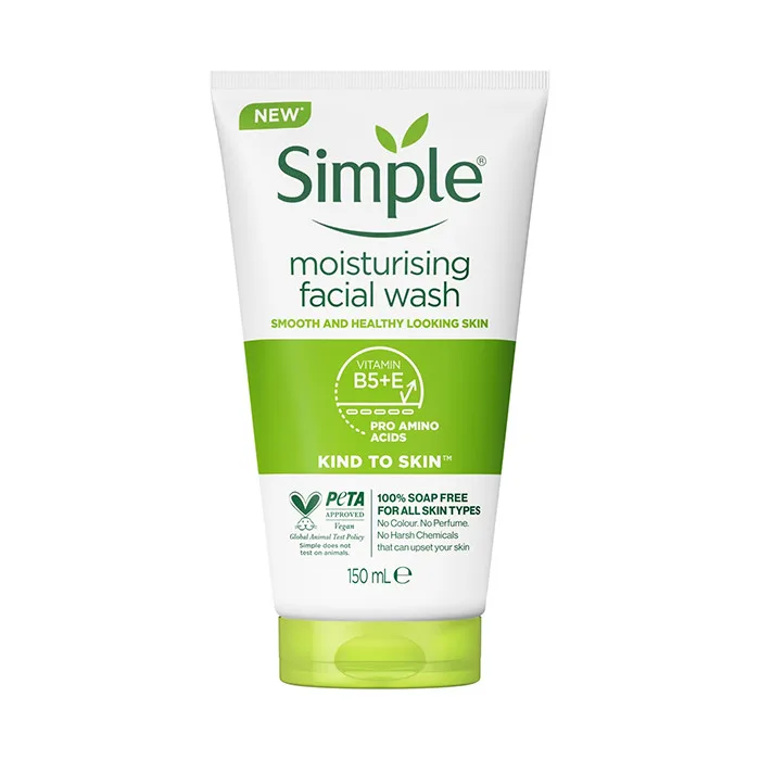 ژل شستشو صورت سیمپل مدل Moisturising